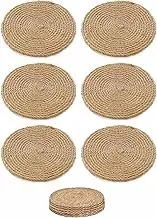 YANPLS 6-Pack Coasters Set for Drinks Rustic Table Decor, Round Coaster Mats for Farmhouse Home Coffee Kitchen Accessories