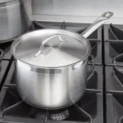 4 Qt Stainless Steel Aluminum-Clad Commerical Sauce Frying Pan w Lid Induction