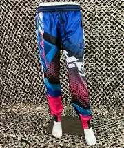 NEW HK Army Track Jogger Pants - Retro Pink/Blue - Large