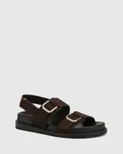 Amira Espresso Nubuck Leather Sandal