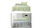 Gioia Casa Ice Cooling Reversible Summer Comforter Blanket (Green And Grey Queen/King) Blankets