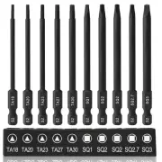 3.5'' Triangle Screwdriver Bits Square Drive Bits, Premium S2 Alloy Steel Tri...
