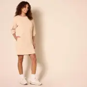 Amazon Essentials Women's Fleece Sweater Dress Beige Size Medium