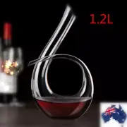 Wine Decanter Crystal Glass Wine Carafe Hand-Blown Red Wine Decanter 1200ml