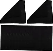 12pcs Cloth Napkin Napkins Banquet Table Decor Kitchen Rags Reusable Wedding Napkin Bathroom Napkin Holder Guest Towel Holder Kitchen Cloth Dining Table Decor Black Polyester