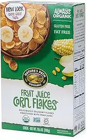 Nature’s Path Fruit Juice Corn Flakes Cereal, Healthy, Organic, Gluten-Free, 10.6 Ounce Box (Pack of 6)