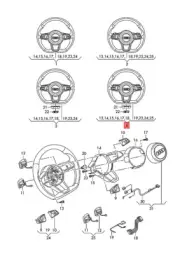 Genuine AUDI Sports Steering Wheel Leather Black/Cliff Grey 8S0419091AGJAH (for: Audi)