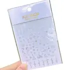 1 Sheet Nail Art Sticker Anti-fade Decorative Christmas Elk Snowflake Pattern