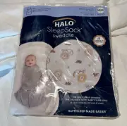HALO SleepSack Swaddle 100% Cotton Muslin, Newborn to 3 Months, Lion Print