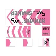 CW - California Shaker - Pink on white decal set - old school bmx