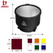 JINBEI MH Color Gels LampShade Magnetic Reflector Bowens Studio Flash LED lamp