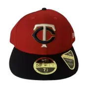 New Era Men’s MLB Low Profile Authentic Minnesota Twins Hat Cap Sz 7 1/2 NEW