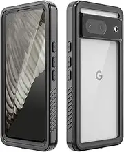 [DINGXIN] for Google Pixel 8 Case Waterproof IP68 Certified Dustproof Shockproof Built-in Screen Protector Full Body Case for Pixel 8 6.2" 2023 Black