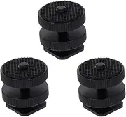 Yardenfun Photography Lighting Accessory 3pcs Tripod Screw Adapter Hot Shoe Mount for Camera Mount