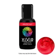Vivid Edible Colour Gel Electric Red 21g Icing Buttercream Fondant Dough