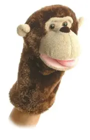 Aurora Plush 10 Inch Montgomery Monkey Hand Puppet Toy for All Ages