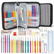 Crochet Hooks Set for Beginners, 95-Piece Crochet Set, 9 Sizes with Ergonomic...