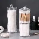 Transparent Make Up Cotton Pad Holder Container Storage Case Living Room