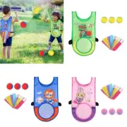 Kids Dodgeball Game Set with 3 Cotton Balls and Vest for Garden Outdoor Indoor
