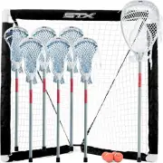 Fiddle Seven Player Game Set with Six Field Player Sticks One Goalie Stick Mini