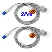 2Pcs SpO2 Extension Adapter Cable Fit for Philips M2601A Oximetry Extension Cord