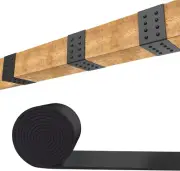 5Ft Faux Wood Beam Strap，Flexible Beams Gap Hiding Strap, Wood Beams Metal