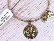 NEW NWT Alex and Ani Aphrodite's Flower Bangle Gold Bracelet
