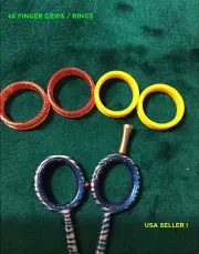 4X Barber Hair Shears Scissors Finger Rings Grips Inserts 2 sets SIZE MEDIUM