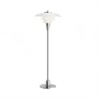 LIGHTLAND Modernist Floor Lamp, Bauhaus Style Bedside Lamp, White Glass Lamp ...