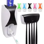 Wall Mounted Toothbrush Holder withAutomatic Toothpaste Dispenser Rack Bathroom