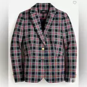 J.Crew Blazer in Black Stewart Tartan Plaid NEW 4