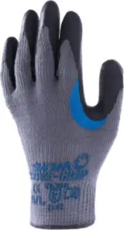 Showa COTTON LATEX-COATED GENERAL PURPOSE GLOVES 1-Pair Grey- Size 8, 9 Or 10