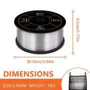 USA 0.8mm 2lb MIG Wire Flux Cored Wir For MAG Gasless Mig Welding Welder HITBOX