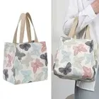 Large Capacity Work Food Container Bags Printed Butterfly Picnic Bag Travel