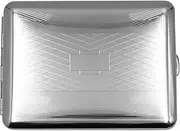 [Stephanie Imports] Made in Germany Nickle Plated Cigarette Case (18 100s) with Elastic Bands (Lattice - Engravable)