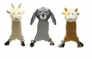 Farm Folks Dog Toy Soft Corduroy Squeak Toys - Cow Rabbit Sheep Or All 3 Toys