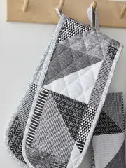 Catherine Lansfield Grey Larsson Geo Double Oven Glove (A74038) | $23