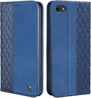 CXTcase Mobile Phone Case for iPhone SE 2022/iPhone SE 2020/iPhone 7/iPhone 8 Case, Leather Flip Case for iPhone SE 2020, PU Leather Shockproof Magnetic Protective Case for iPhone SE 20222, Blue