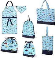 COLORFUL CANDY STYLE NT501100 Kindergarten Entrance 6-Piece Set, Water Repellent Type, Lesson Bag, Shoe Case, Drawstring Gymnastics Clothes Bag, Lunch Bag, Cup Bag, Small Compartment, Apron, 100-120,