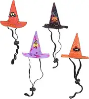 4pcs Witch Hat Headband Hats for Cats Pet Accessories Cats Halloween Ups Furry Party Halloween Costume Accessories for Witch Decor Has Dog Supplies Cloth