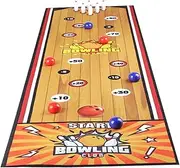 Pegciuho Tabletop Shuffleboard Curling Board Game, Mini Tabletop Games, Family Sports Game for Adults, Portable Setup for Kids, Bowling Mat