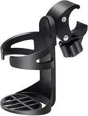 Hoement Stroller Cup Holder for Wheelchair and Walker Drink Holder with Multi Angle Rotation Sturdy Design for Secure Bottle Storage Compatible with Bike Handlebar and Stroller Accessory