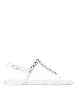 JAIDE GEM JELLY FLAT in WHITE for Women