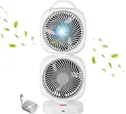 Small Bedside Fan, Small Table Fan - 350 Degrees Oscillation, 5 Speed Settings, Home Tower Fan for Tabletop, Bedroom