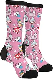 [Jedenkuku] Novelty Fun Crew Socks Fashion Comfortable Men'S And Women'S Crazy Dress Socks