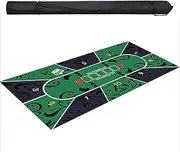 Portable Rubber Foam Poker Tabletop Layout Mat | Dining Table Poker Cover with Carrying Bag