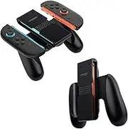 Mcbazel Joy Con Grip Stand for N-Switch 2-Secure Magnetic Lock Design,Ergonomic Handle&ABS Material,Horn-Shaped Controller Holder Joy Con Accessories
