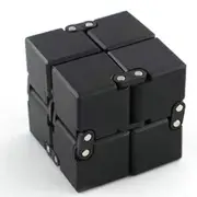 Metal Infinite Magic Cube Anti Stress Fidget Toys Easy Play Hand Spinner Office Cubic Stress Reliever Toys For Kid Children Gift Black