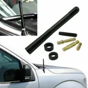 4.7" CARBON FIBER CAR AM / FM RADIO SHORT ANTENNA STUBBY SCREW ALUMINUM BLACK US