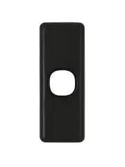 Lucci Power Gravity Architrave 1 Gang Plate Only in Black